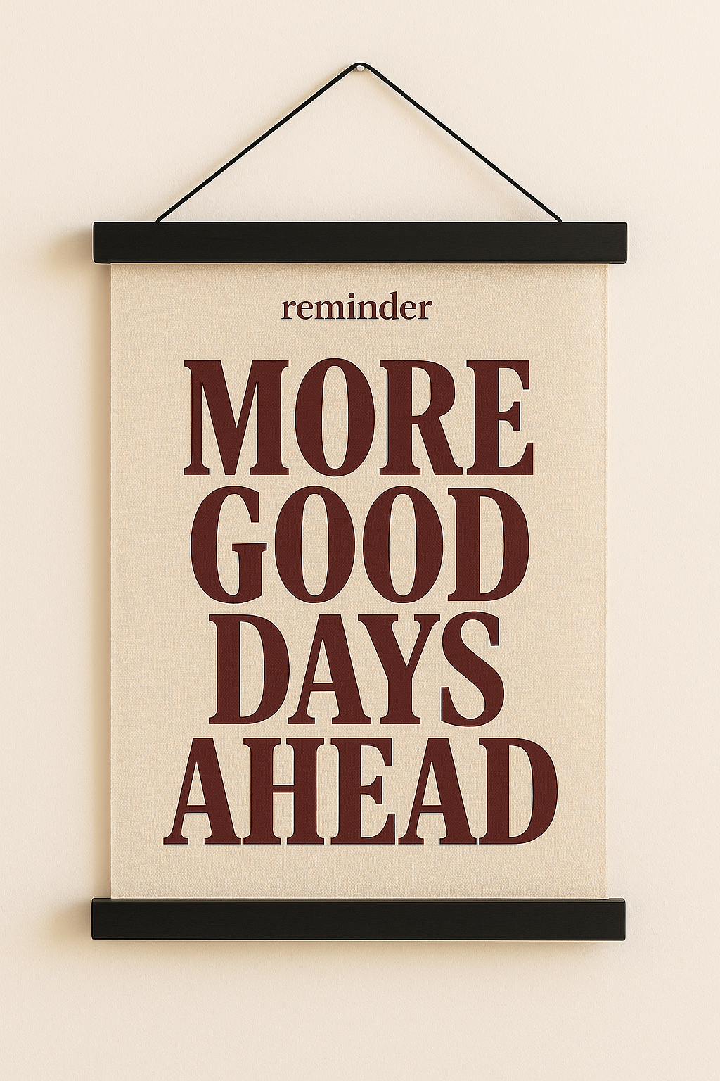 Good Days canvas, black hanger