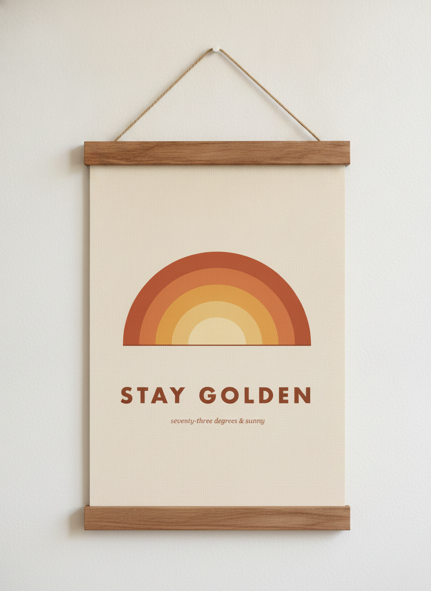 More Good Days Ahead canvas hanging sign